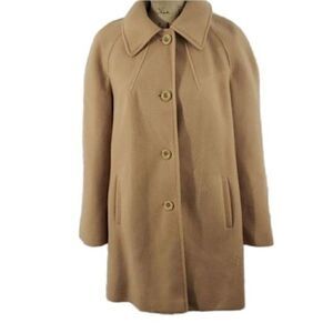 Vintage 80s Tan Camel Winter Coat ILGWU Made Classic